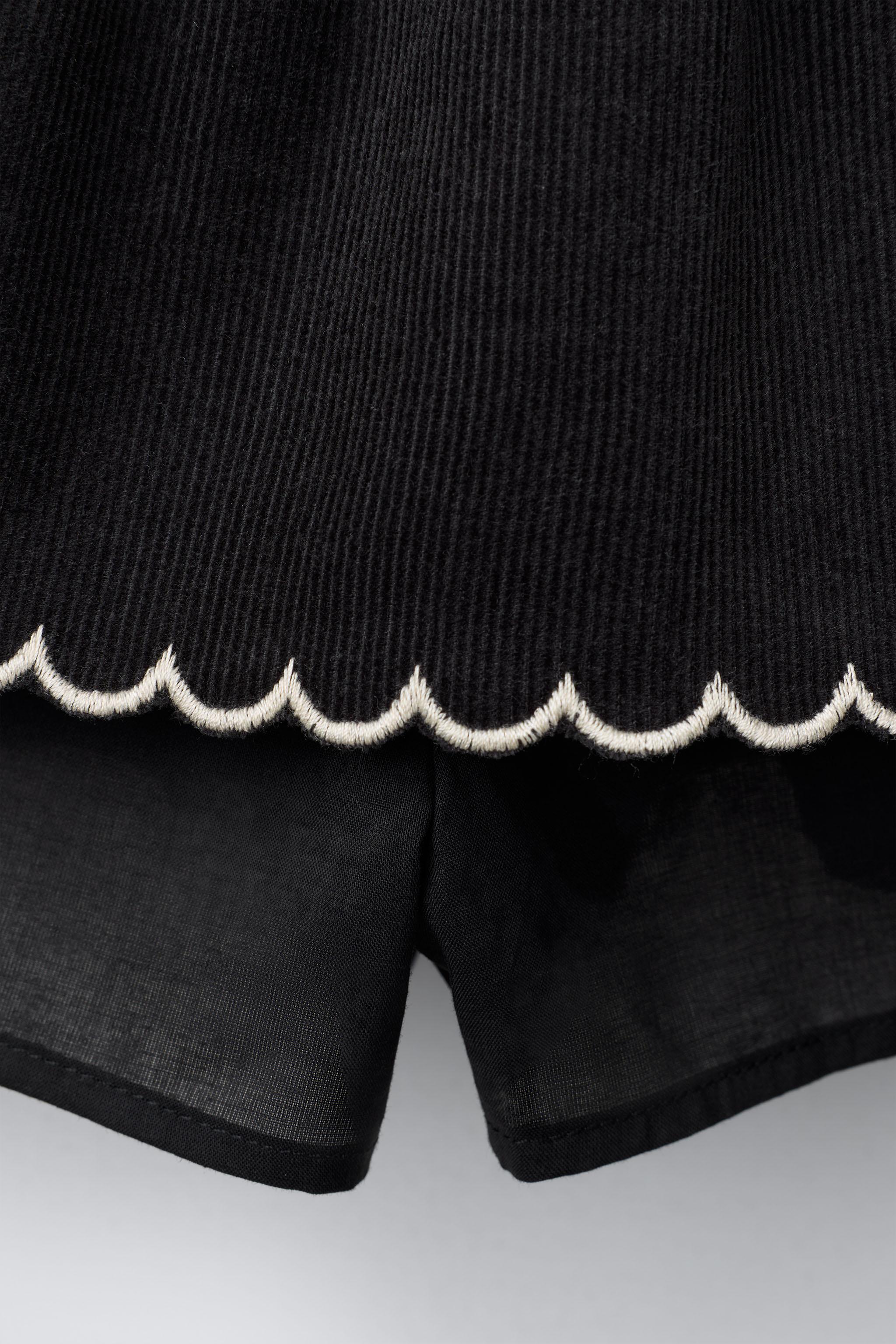 JUPE-SHORT EN VELOURS CÔTELÉ FIN